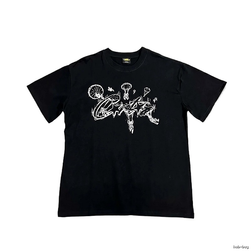 Corteiz Graffiti Style Black T-shirt
