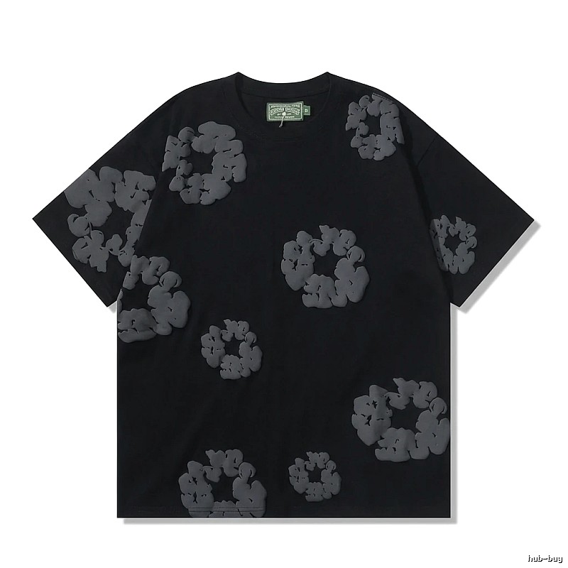 DENIM TEARS Dark Style Black Short-Sleeve
