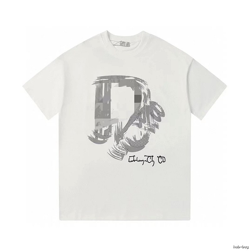Dior Graffiti Collection Trendy & Cool Style White Short-sleeve T-shirt