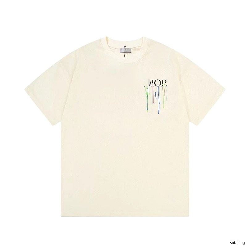 Dior Graffiti Print Street-style Off-white T-Shirt