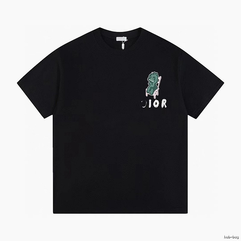 Dior Monster Print Trendy Black Short-sleeve T-shirt