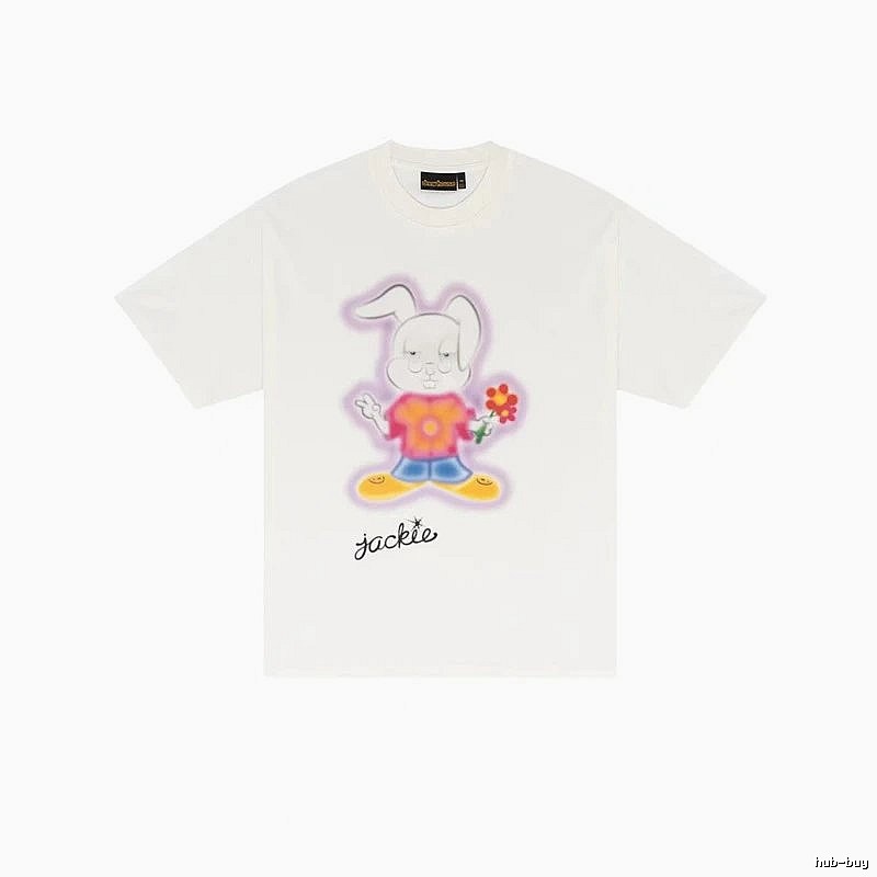 DREW Cartoon Rabbit Street Style Off-white T-shirt