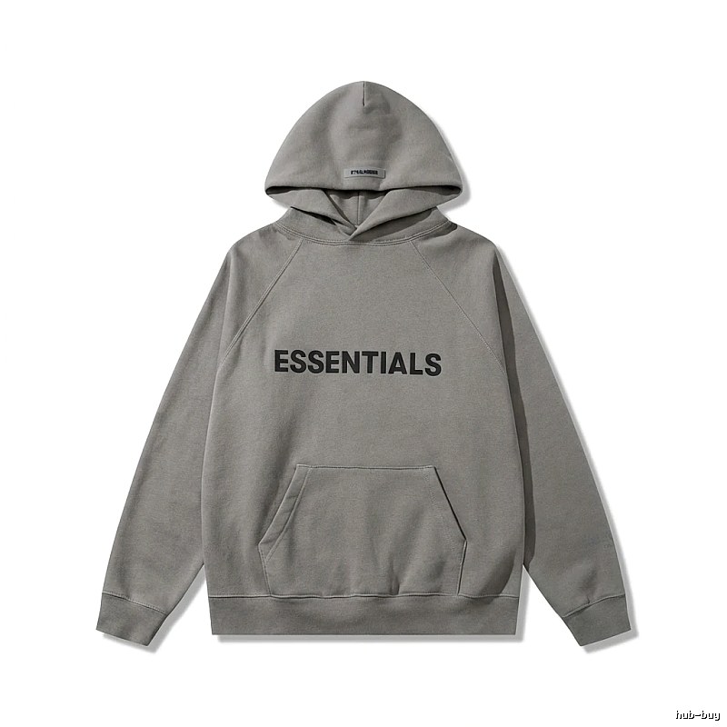 ESSENTIALS minimalist gray hoodie