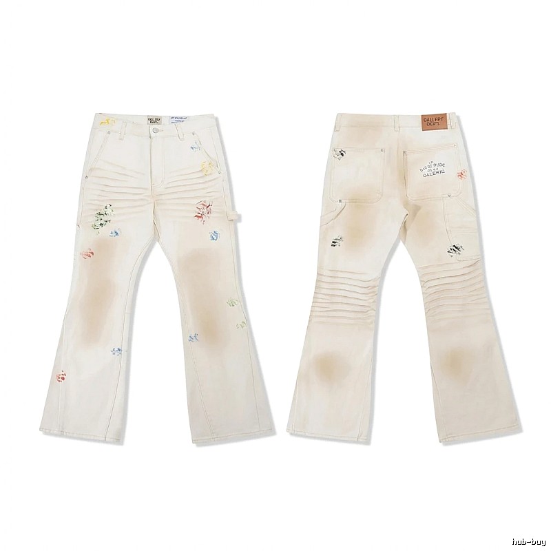Gallery Dept graffiti-style white jeans