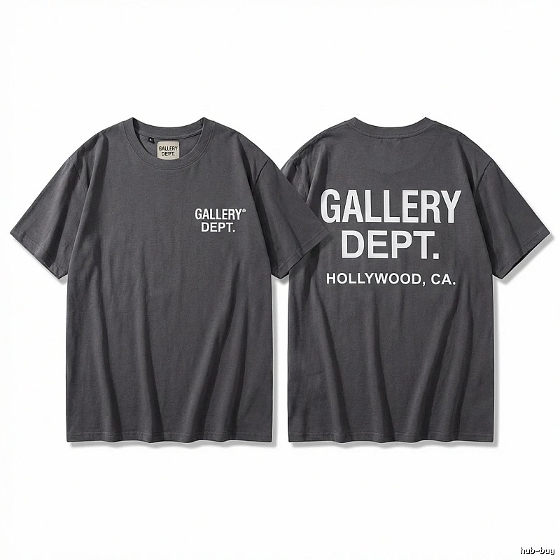 Gallery Dept Minimalist Style Dark Grey T-Shirt