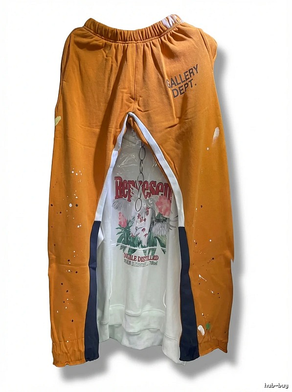 Gallery Dept. Splatter Paint Style Orange Pants