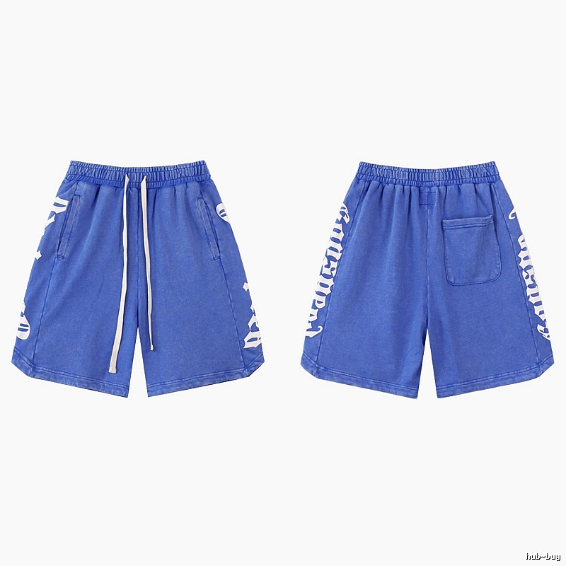 Godspeed Gothic Print Street Style Blue Shorts