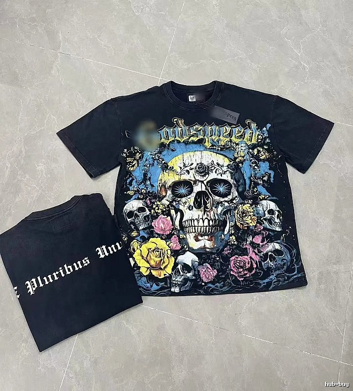 Godspeed Gothic Skull Rose Black T-Shirt