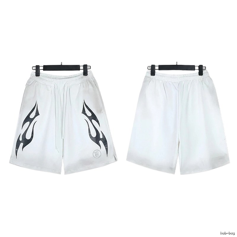 Hellstar Flame Wind White Shorts