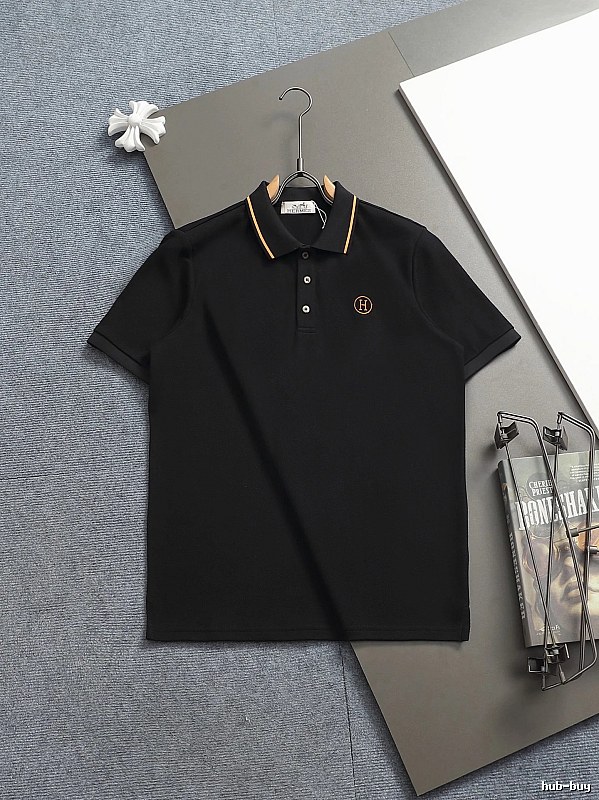 Hermès Classic Wind Black Polo Shirt