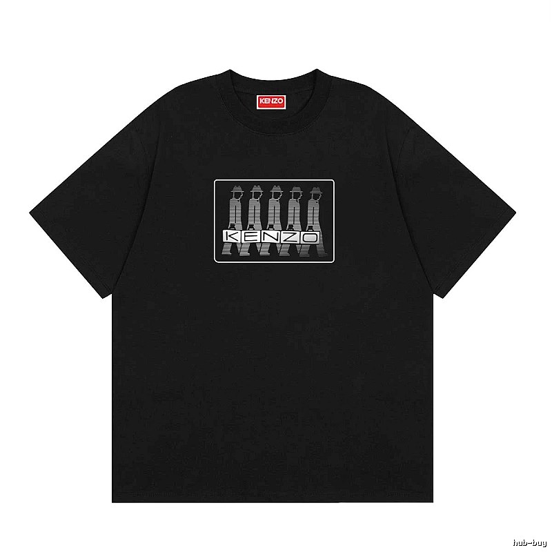 KENZO Character Print Street Style Black T-Shirt