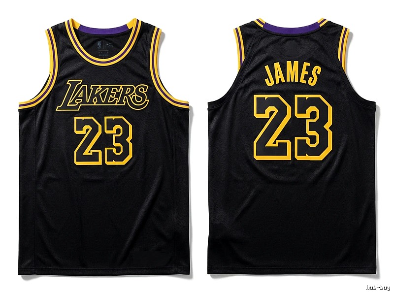 LBJ's No. 23 black jersey of the Lakers.