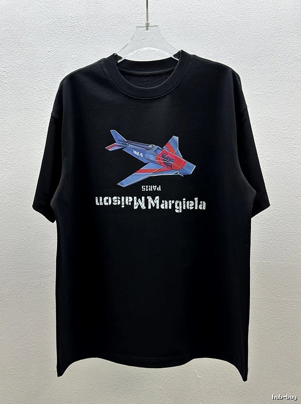 Maison Margiela MM6 Trendy & Cool Black Printed Short-sleeve T-shirt