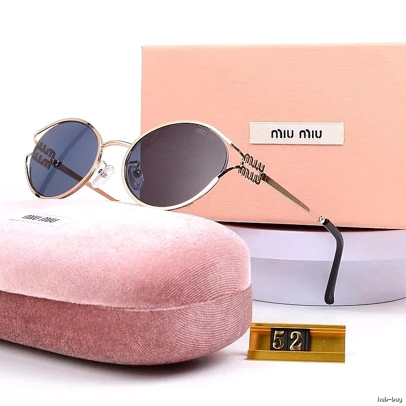 Miu Miu Logo Detail Oversized sunglasses Black Oval Sunglasses with Relaxed Feel