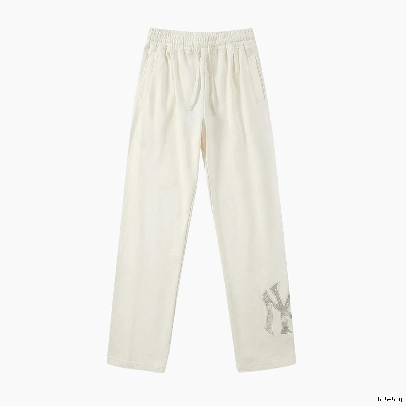 MLB casual style white long trousers