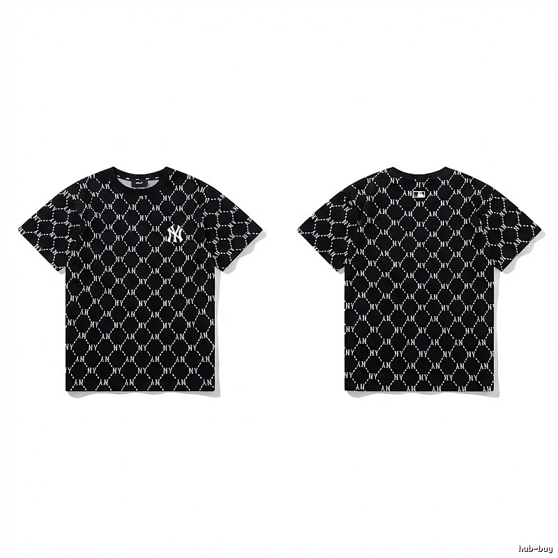 MLB full - print style black T - shirt