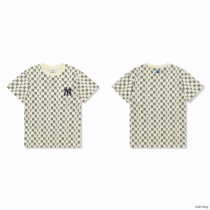 MLB full-print trendy style white T-shirt