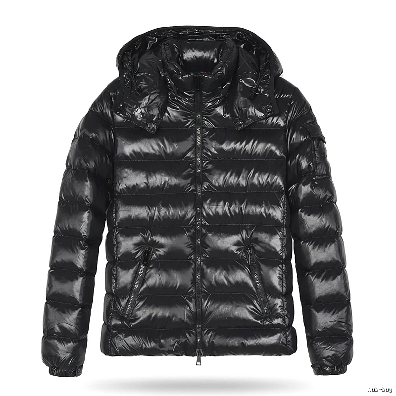 Moncler black shiny down jacket