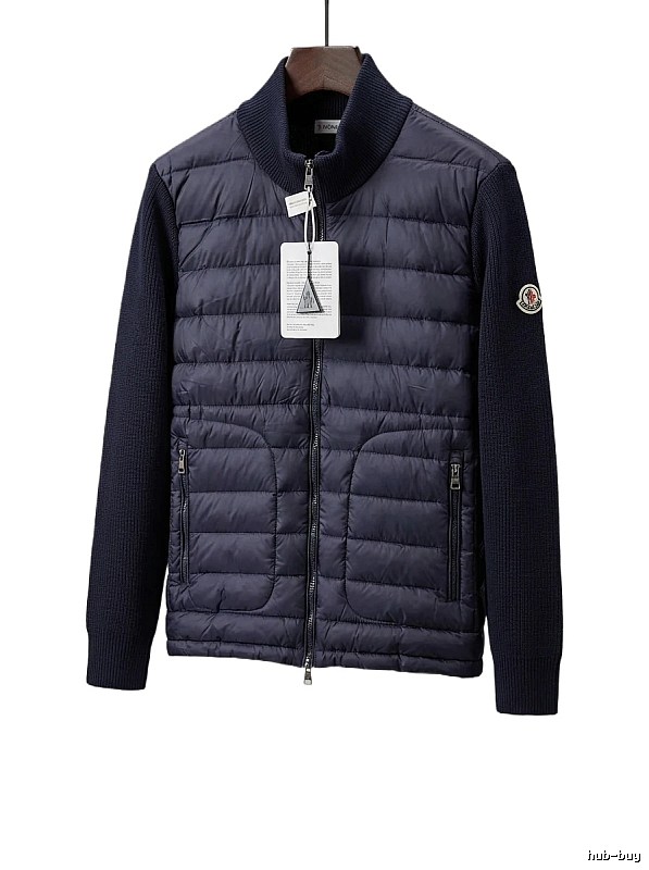 Moncler knitted spliced down jacket