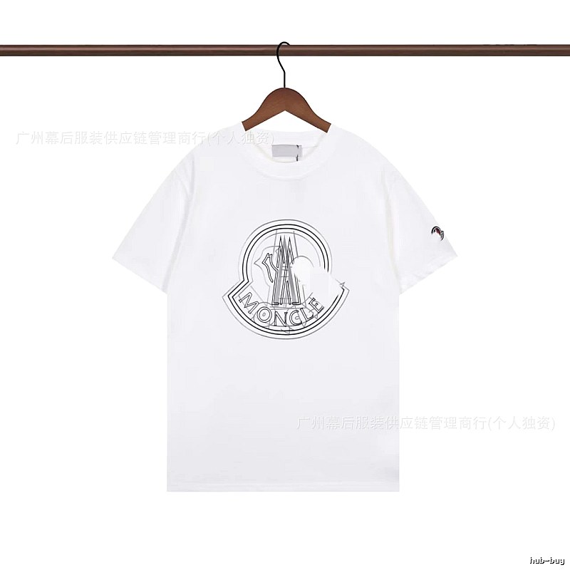 Moncler Large Logo Trendy Style White Short-sleeve T-shirt