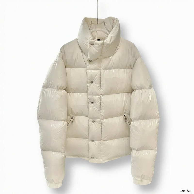 Moncler minimalist style off-white down jacket