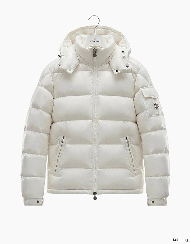 Moncler shiny and fashionable white down jacket