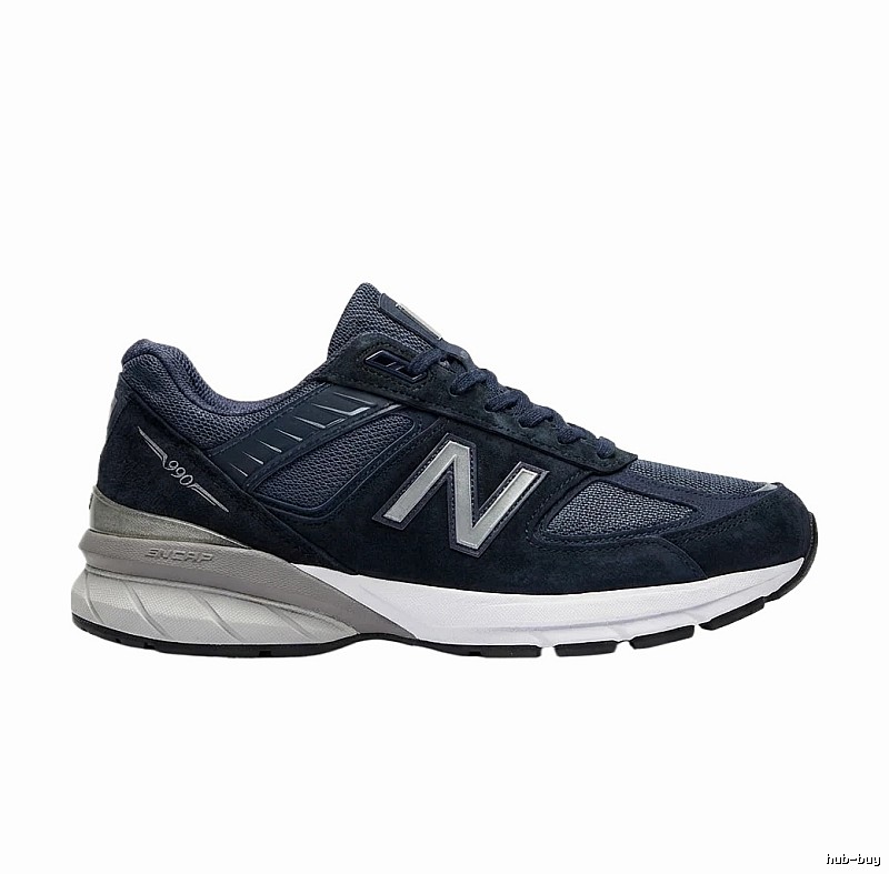 New Balance M990NV5 retro-style dark blue-gray sports shoes
