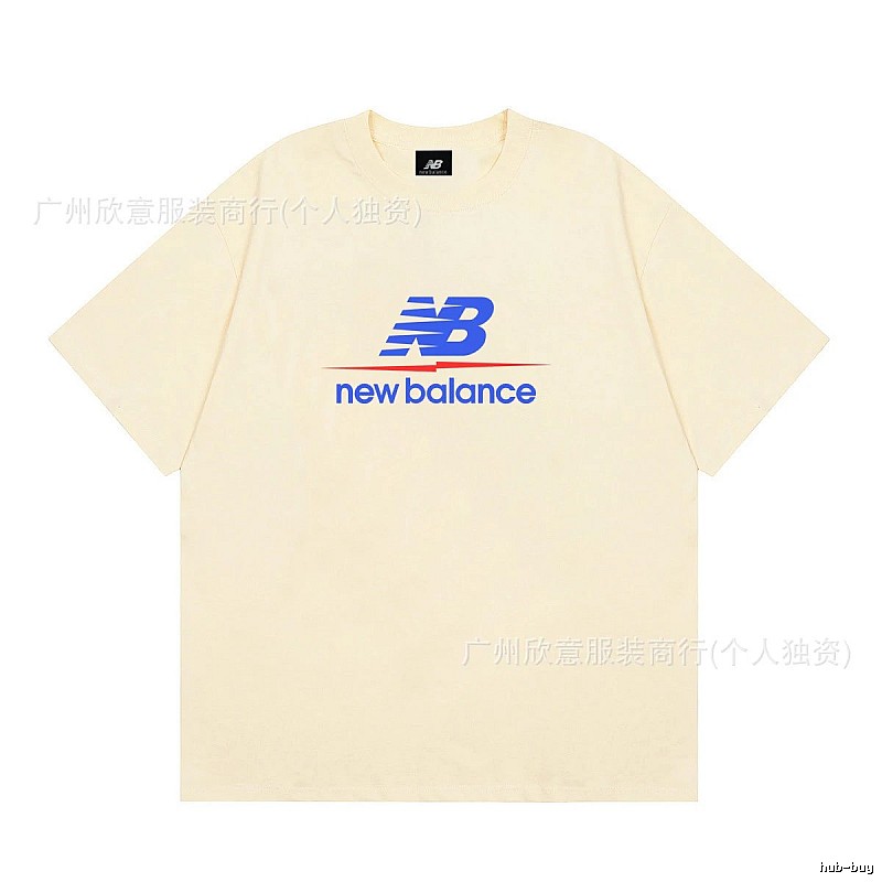 New Balance Printed Casual-style Light Beige Short-Sleeve T-Shirt