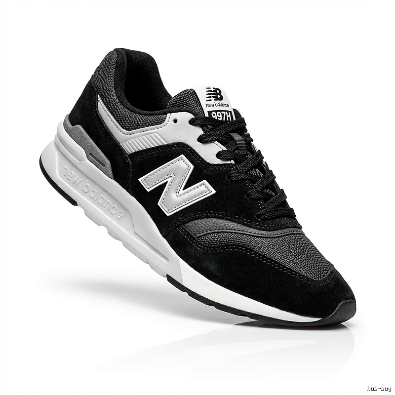 New Balance retro-style grey and black sports shoes
