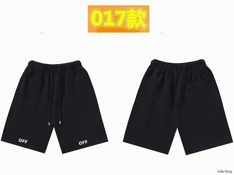 Off-White 017 Simple Style Black Shorts