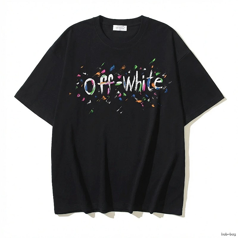 Off-White Graffiti Style Black T-shirt