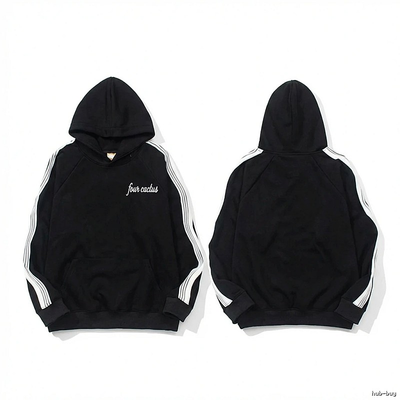 Other black hoodies with side stripes style