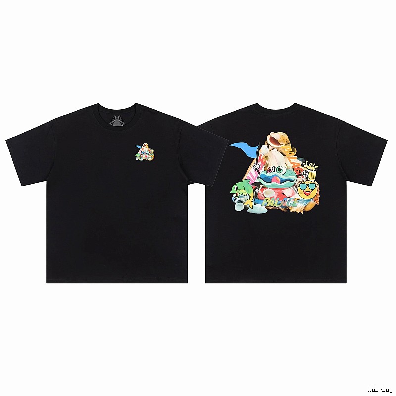 Palace Fun Collage Street Style Black Short-sleeve T-shirt
