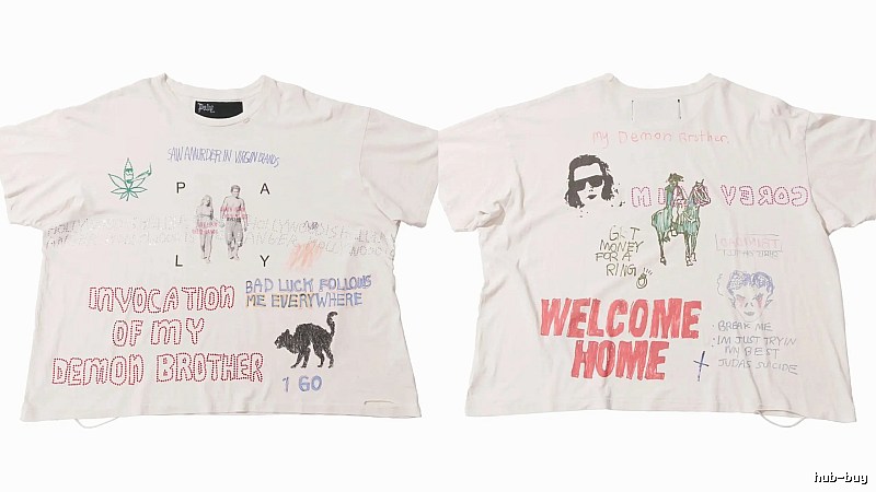 Paly Hollywood Devil Graffiti Street Style Off-white T-shirt