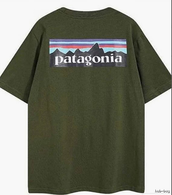 Patagonia Army Green Logo T-Shirt Gift Ready Graphic