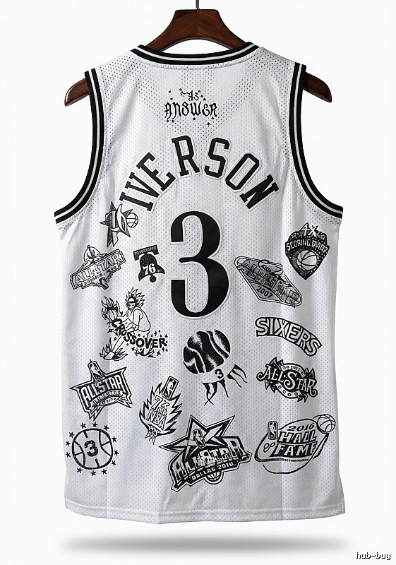 Philadelphia No. 3 Allen Iverson retro style jersey
