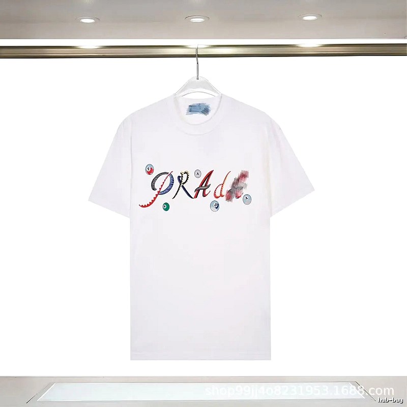 Prada Street Style White Short-sleeve T-shirt with Colorful Print
