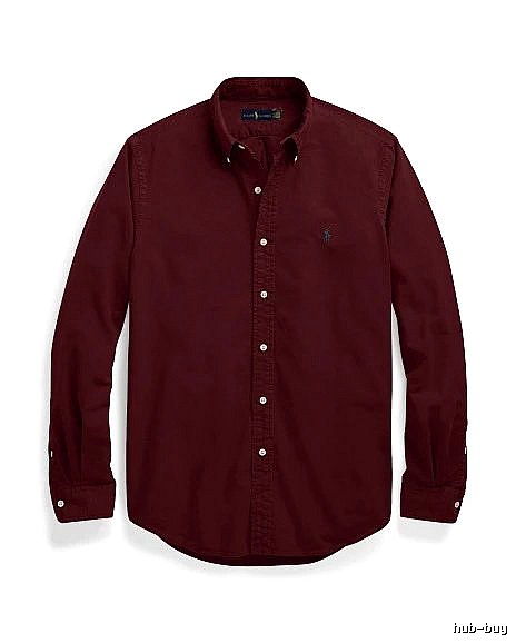 Ralph Lauren Burgundy Red Button-Down Shirt Daily Styling