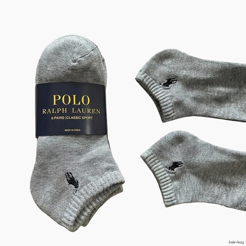 Ralph Lauren Polo Series Grey Sports Socks