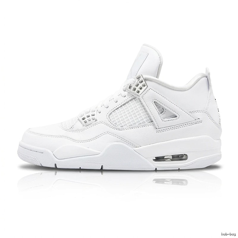 Simple style white shoes of Jordan 4th generation