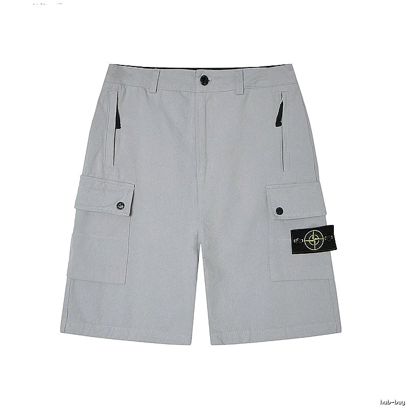 Stone Island Classic Technical Workwear Style Light Grey Shorts