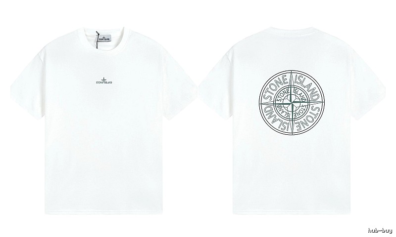 Stone Island Compass Series Street Style White T-Shirt