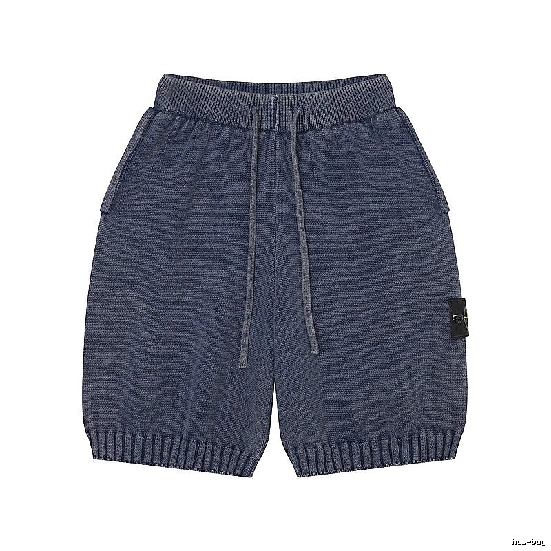 Stone Island Knit Casual Style Navy Blue Shorts