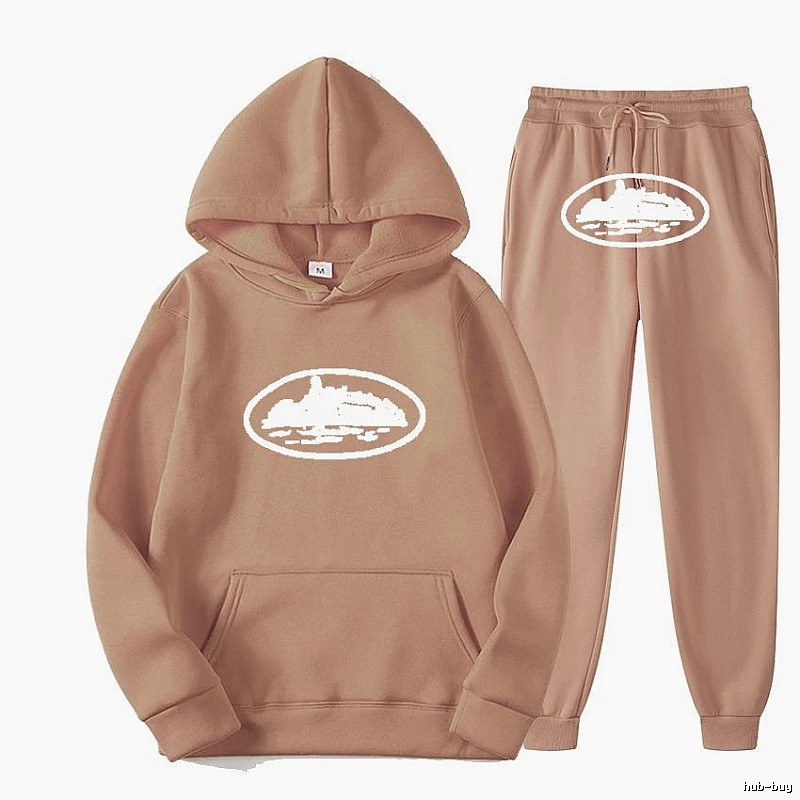 Stussy Camel Tracksuit Set Downtown Style Logo