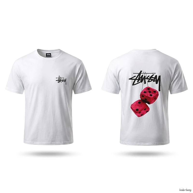 Stussy Dice Print White T-shirt