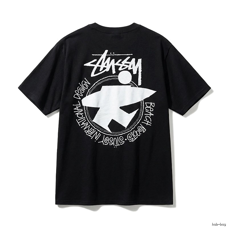 Stussy graffiti-style black T-shirt
