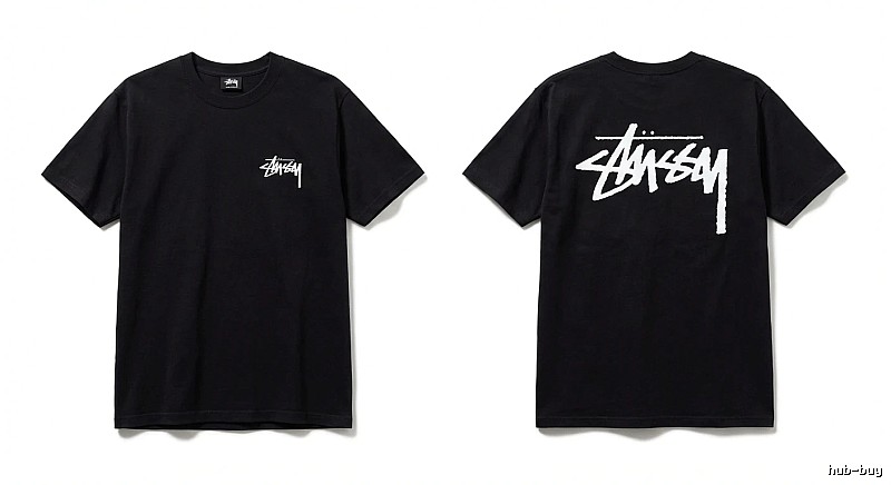 Stussy graffiti-style black T-shirt