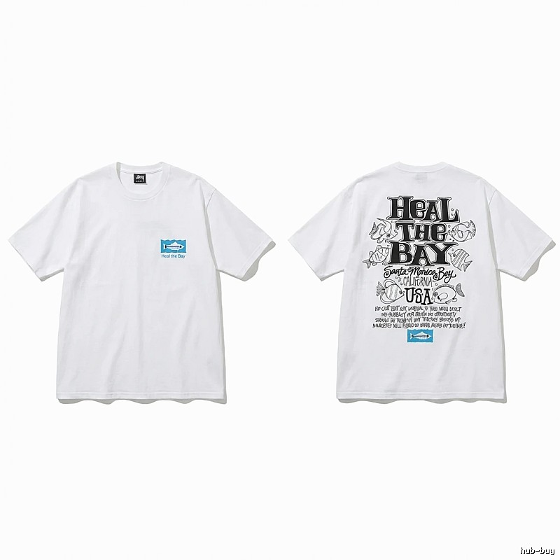 Stussy Healing Bay Collection White Short-sleeve Shirt