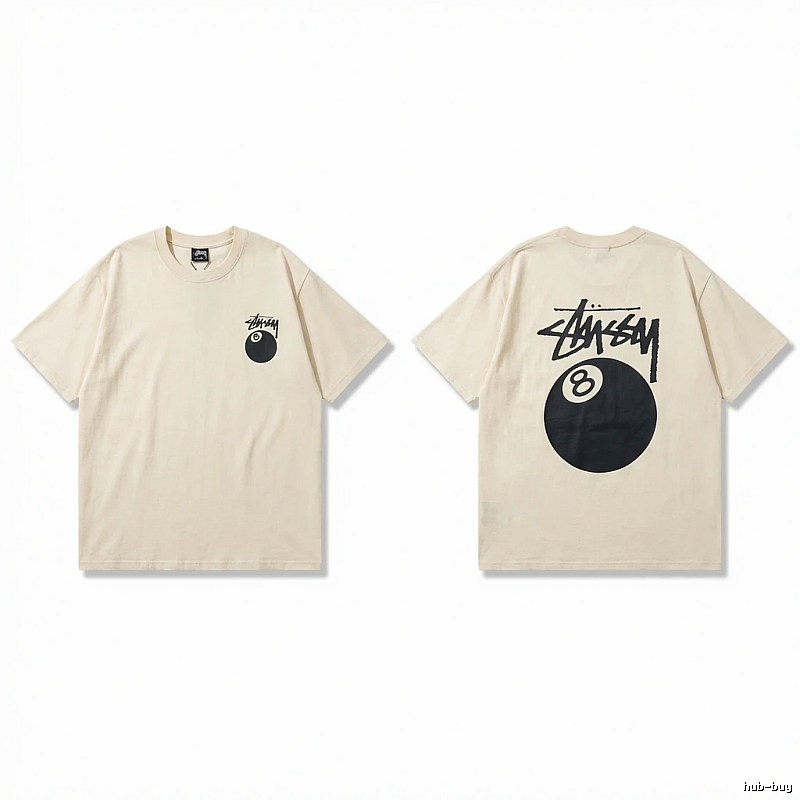 Stussy No.8 Ball Series Retro-Style T-Shirt