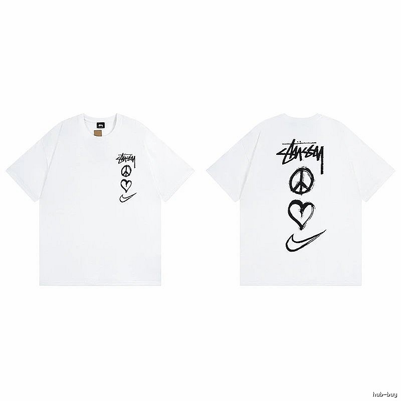 Stussy White Spider Graphic T-Shirt Logo Detail